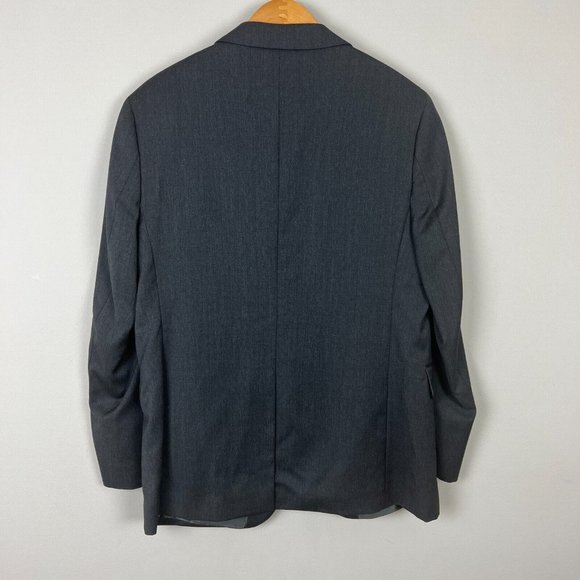 Banana Republic Blazer Jacket Mens 40S Gray Lanificio Wool Modern Fit Sport Coat - Picture 4 of 16